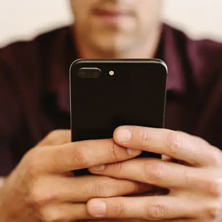 Pain when looking down at a phone